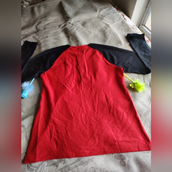 Lauren Ralph Lauren Red and Black Long Sleeve Top - Picture 3 of 5